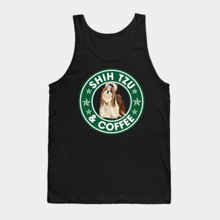 Shih Tzu And Coffee Tank Top